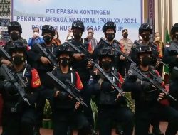 Keberangkatan Atlet PON Dikawal Ketat Satuan Brimob Polda NTT