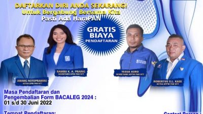 DPW PAN NTT Buka Pendaftaran Bakal Caleg 2024 Secara Gratis