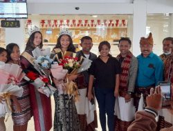 Keluarga Antusias Sambut Miss Interglobal Indonesia di Bandara El Tari Kupang