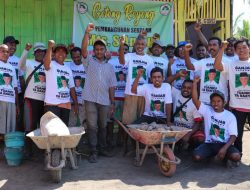 Santri Dukung Ganjar dan Warga Gotong Royong Bangun Madrasah di Lembata