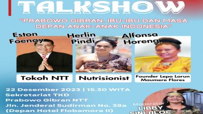 Sambut Hari Ibu, TKD NTT Gelar Talkshow “Prabowo-Gibran, Ibu-Ibu dan Masa Depan Anak Indonesia”