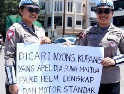 Satlantas Polresta Kupang Kota Ajak Masyarakat Tertib Berlalu Lintas dengan Cara Unik