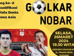 Golkar NTT Gelar Nobar Kualifikasi Piala Dunia Zona Asia Vietnam Vs Timnas Indonesia