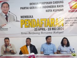 Maju Pilkada 2024, Bildad Thonak Daftar Balon Wali Kota Kupang di Partai Gerindra