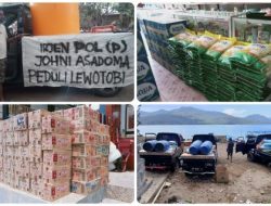 Johni Asadoma Kirim Ratusan Paket Bantuan untuk Korban Erupsi Gunung Lewotobi