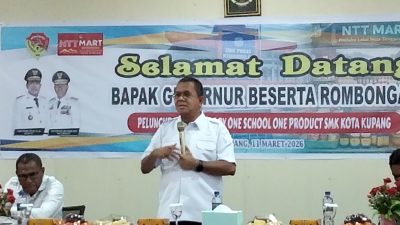 Gubernur Melki Resmikan NTT Mart by OSOP Perdana di SMKN 2 Kupang