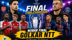 Golkar NTT Gelar Nobar Arsenal vs PSG, Ada Doorprize dan Kopi Gratis