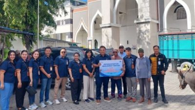 Bank NTT Salurkan Hewan Kurban untuk 4 Masjid di Kota Kupang