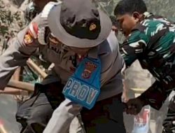 Polisi Buka Akses Jalan di Palue Usai Kendaraan Bantuan Tertahan Longsor