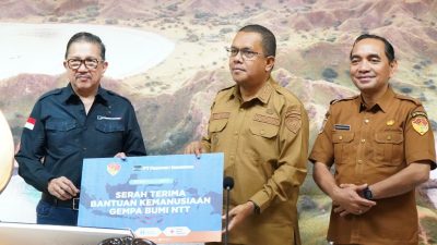 PT Freeport Bantu Rp2,5 Miliar hingga Bangun Huntara dan Sekolah Darurat di Flores