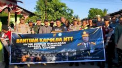 Polda NTT Bantu 9 Keluarga TNI AD Korban Kebakaran di Asrama Kuanino Kupang