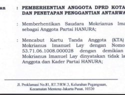 DPP Hanura Pecat dan Cabut KTA Mokris Lay, Diana Bire Disiapkan Jadi PAW